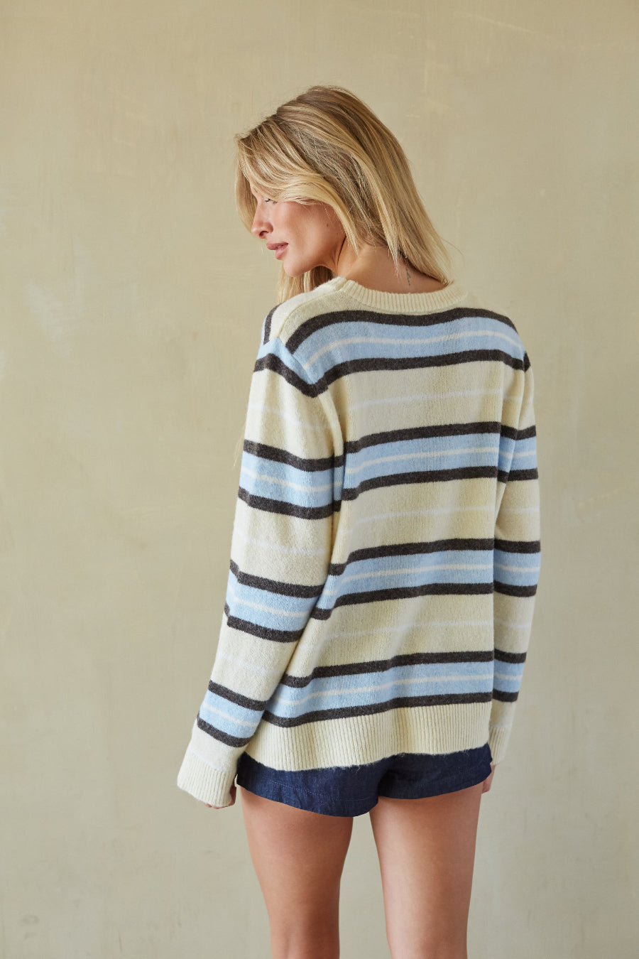 Aidan Striped Crewneck Sweater