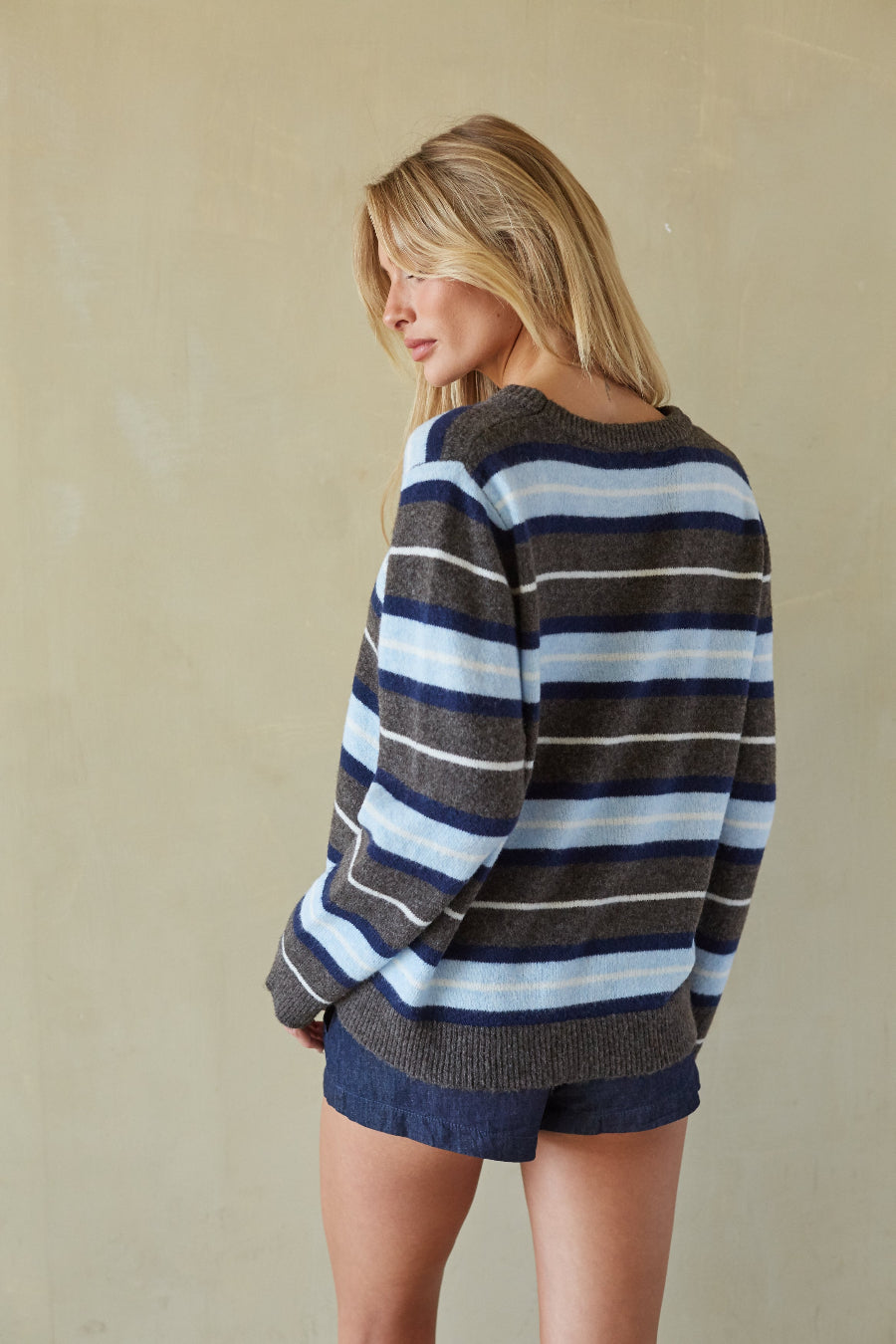 Aidan Striped Crewneck Sweater