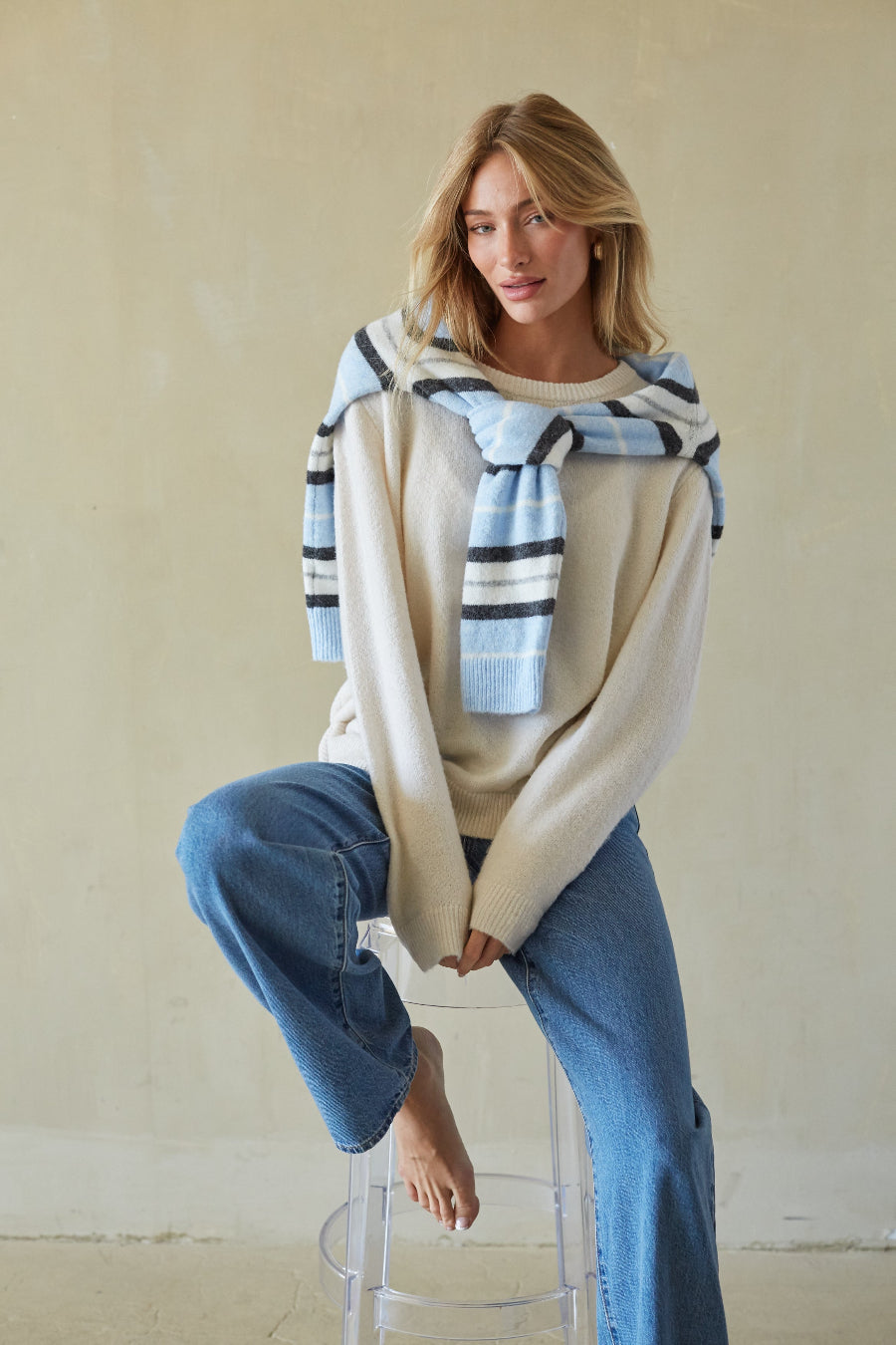 Aidan Solid Crewneck Sweater