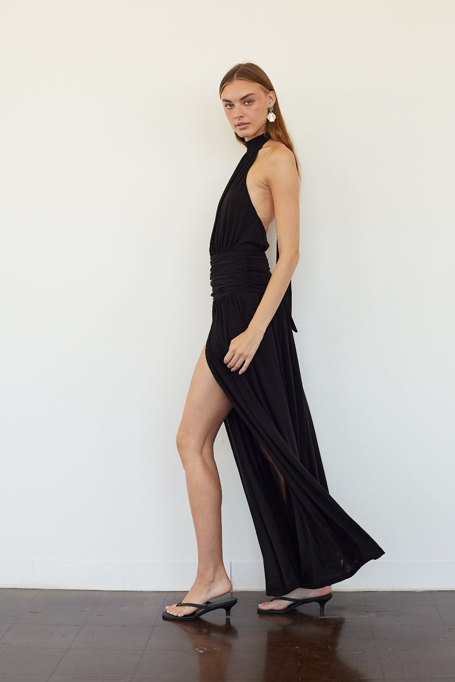 Amery High Neck Jersey Maxi Dress