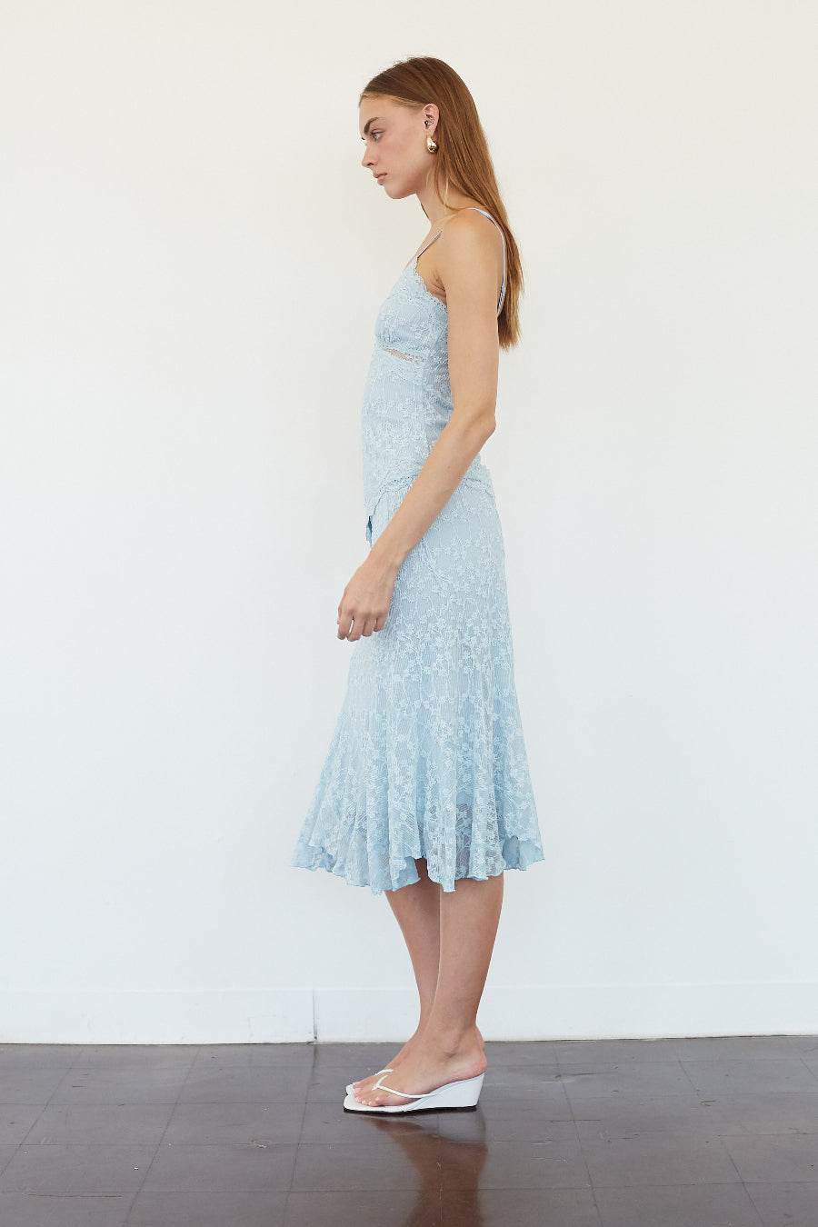 Aniya Lace Midi Skirt