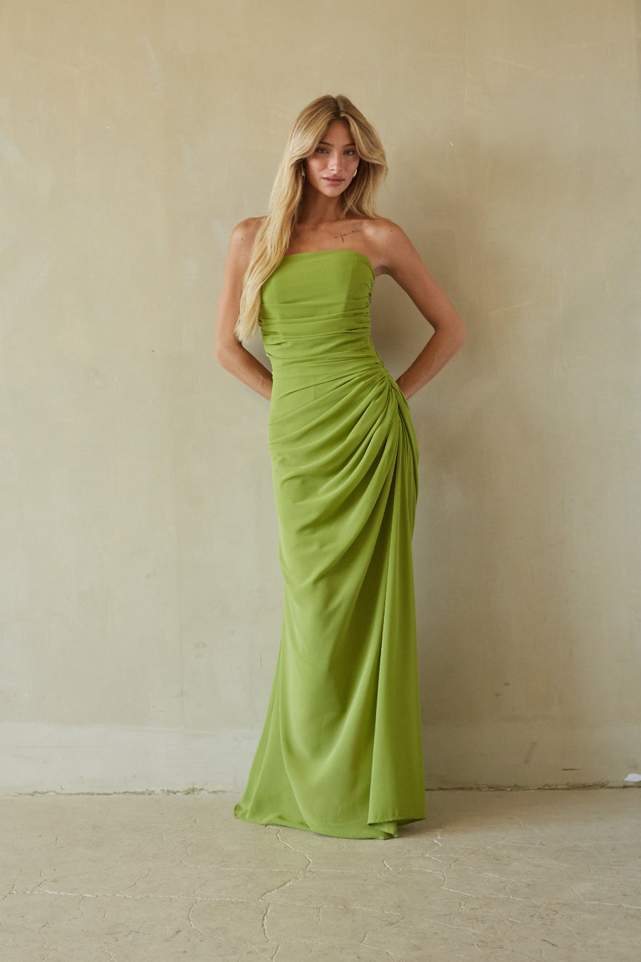 Emmeline Chiffon Ruched Maxi Dress