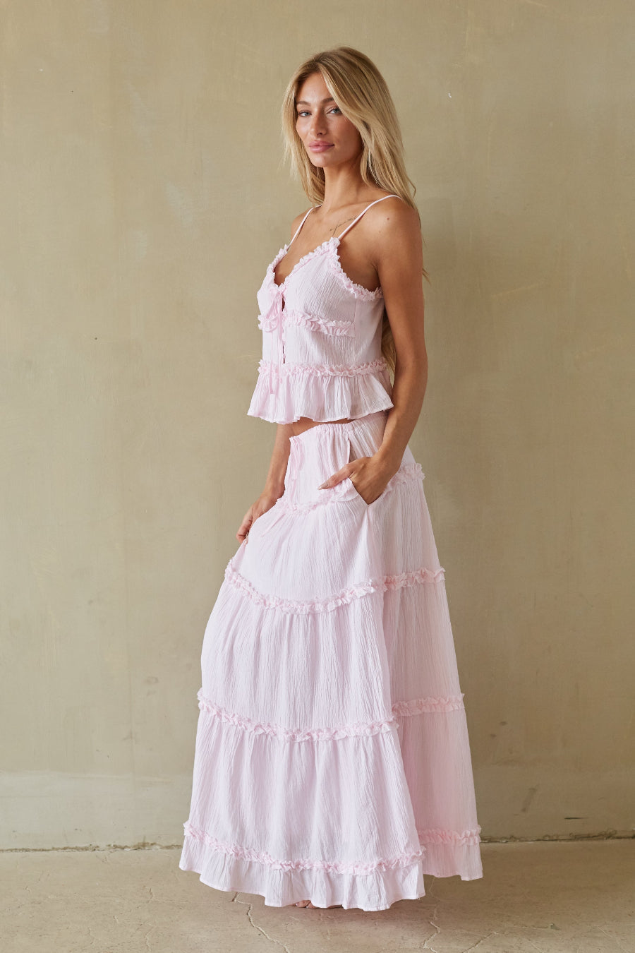 Jada Tiered Ruffle Maxi Skirt