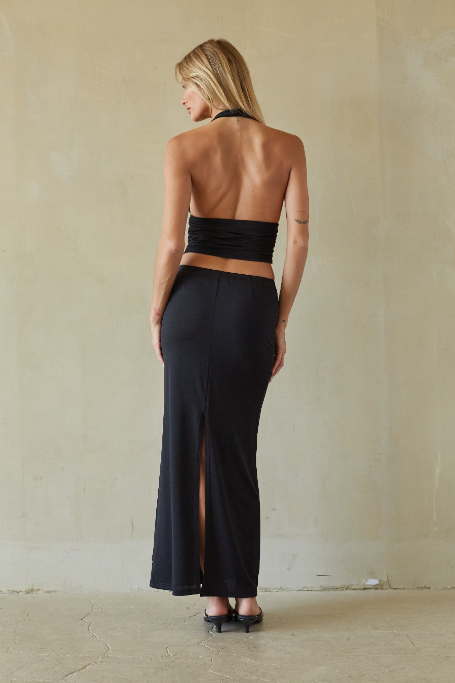 Jianna Mesh Low Waist Maxi Skirt