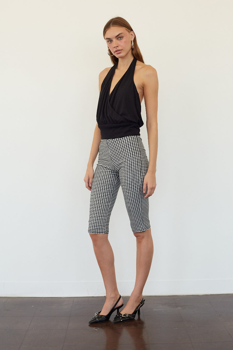 Kat Gingham Capri Pant