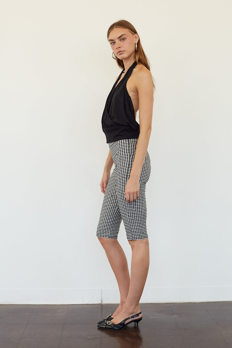 Kat Gingham Capri Pant