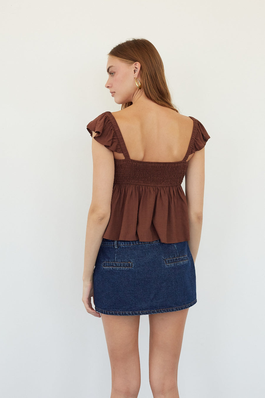 Mabel Babydoll Linen Top