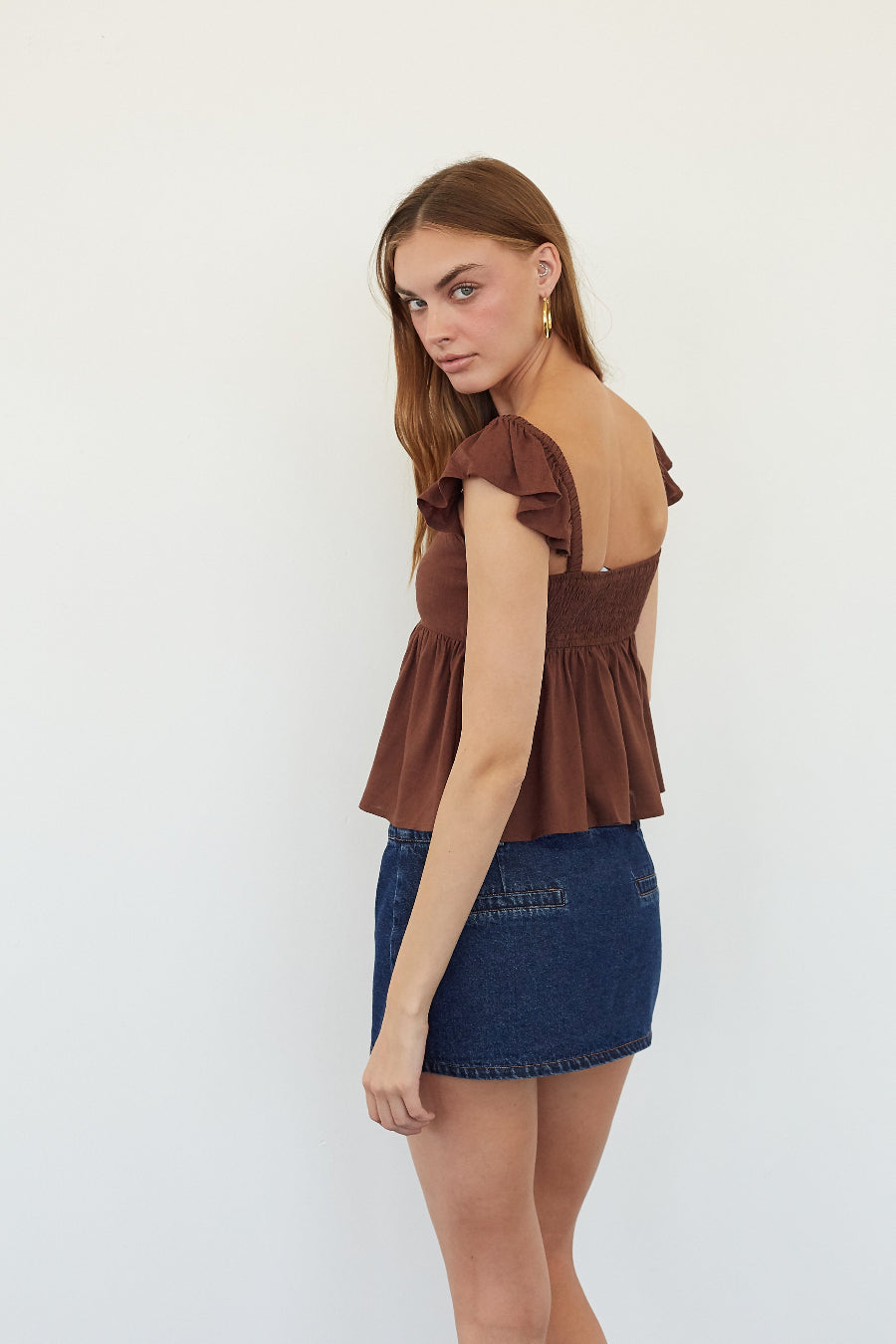 Mabel Babydoll Linen Top