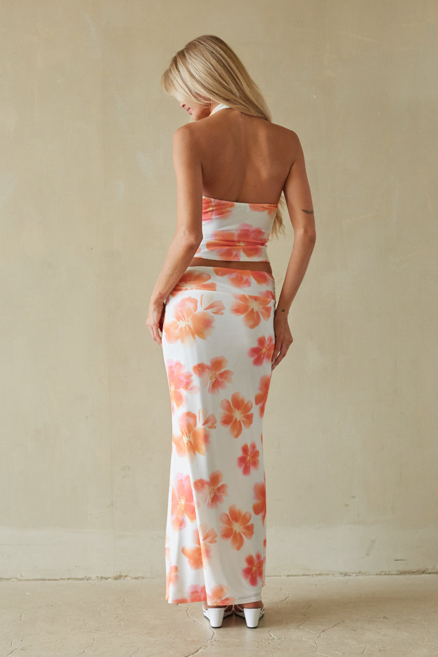 Shanti Floral Mesh Maxi Skirt