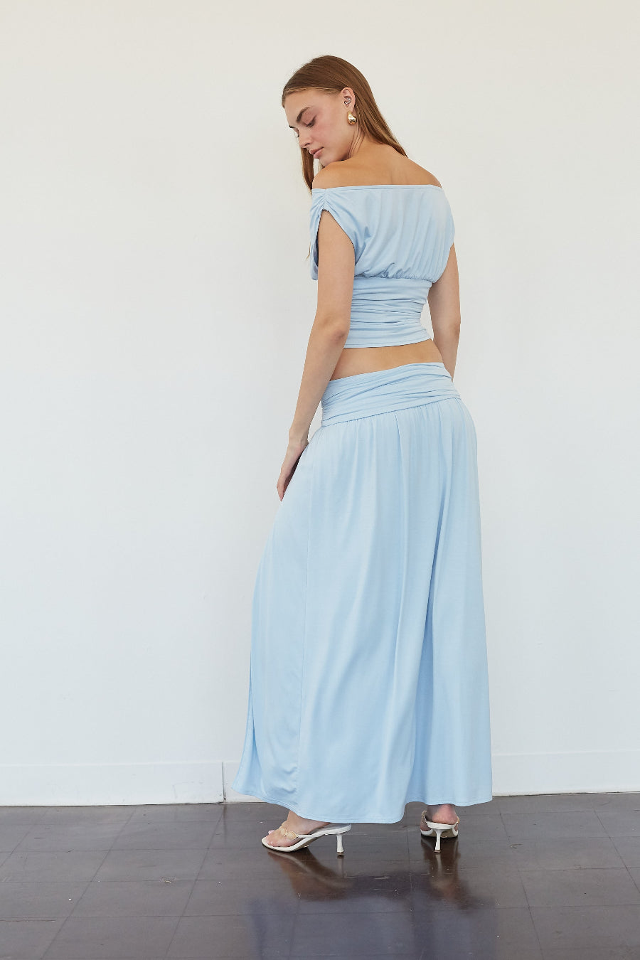 Skylar Ruched Maxi Skirt