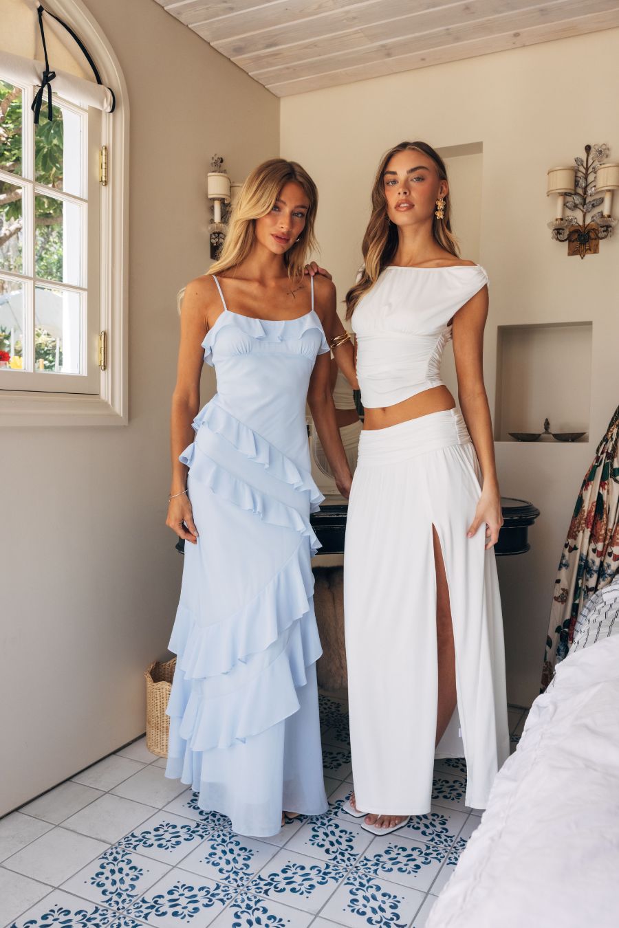 Skylar Ruched Maxi Skirt