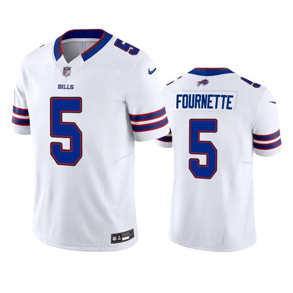 Mens Buffalo Bills #5 Leonard Fournette Nike White 2023 Vapor F.U.S.E. Limited Jersey