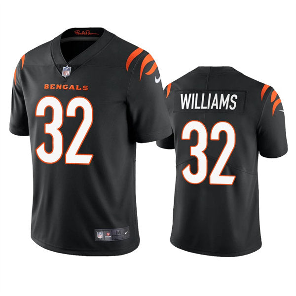 Men’s Cincinnati Bengals #32 Trayveon Williams Nike Black Team Color Vapor Limited Jersey