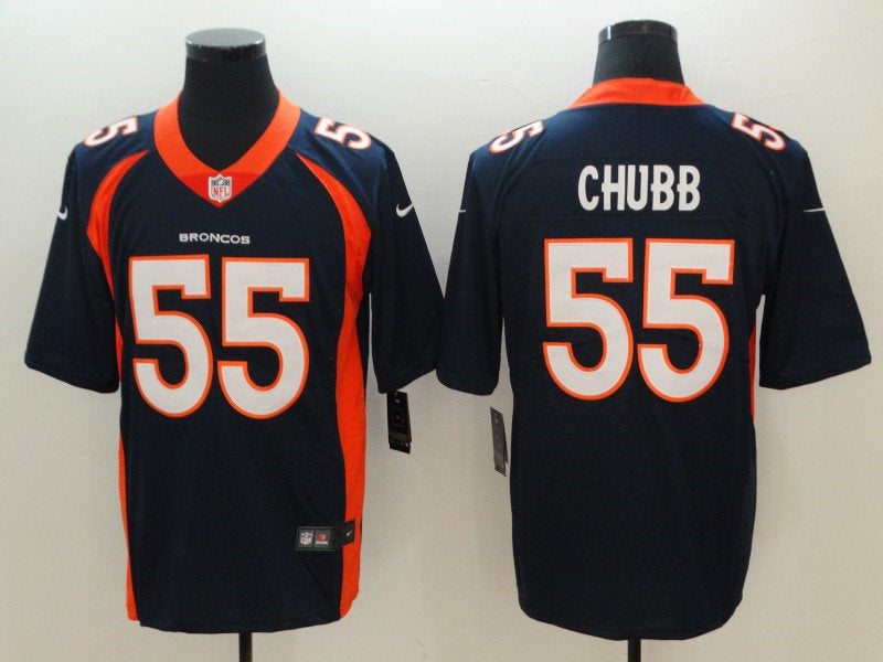 Men’s Denver Broncos #55 Bradley Chubb Navy Nike NFL Vapor Untouchable Limited Jersey