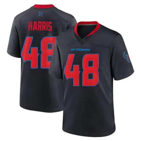 Men’s Houston Texans #48 Christian Harris Nike Navy Red 2nd Alternate H-Town F.U.S.E. Limited Player Jersey
