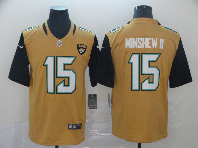 Men’s Jacksonville Jaguars Gardner Minshew II #15 Gold Inverted Legend Jersey