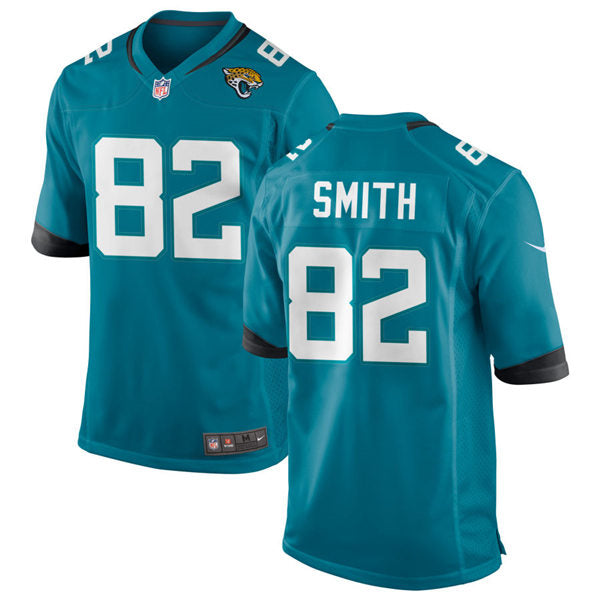 Mens Jacksonville Jaguars Retired Player #82 Jimmy Smith Nike Teal Alternate Vapor Untouchable Limited Jersey