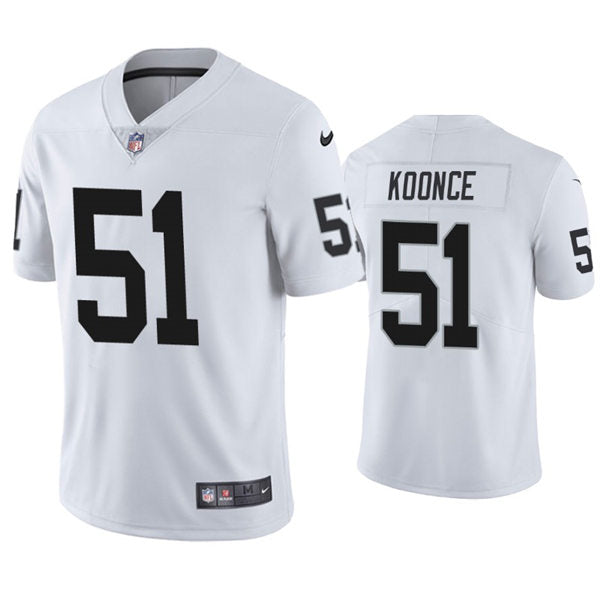Mens Las Vegas Raiders #51 Malcolm Koonce Nike White Vapor Limited Jersey