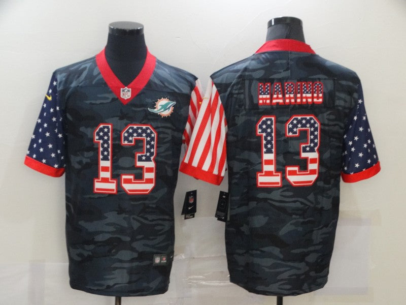 Men’s Miami Dolphins Dan Marino #13 Gray Camouflage Jersey