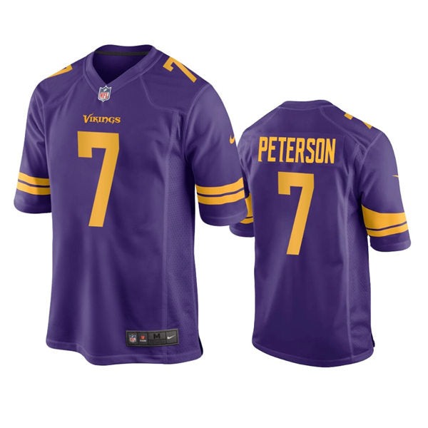 Men’s Minnesota Vikings #7 Patrick Peterson Nike Purple Color Rush Vapor Untouchable Limited Jersey