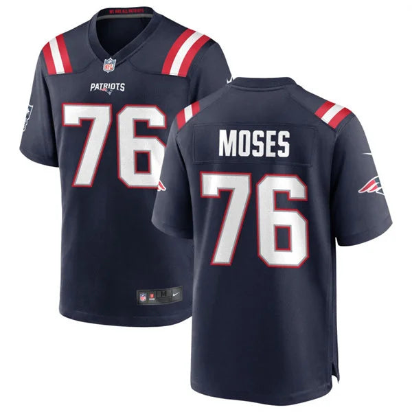 Mens New England Patriots #76 Morgan Moses Nike Navy Vapor F.U.S.E. Limited Jersey