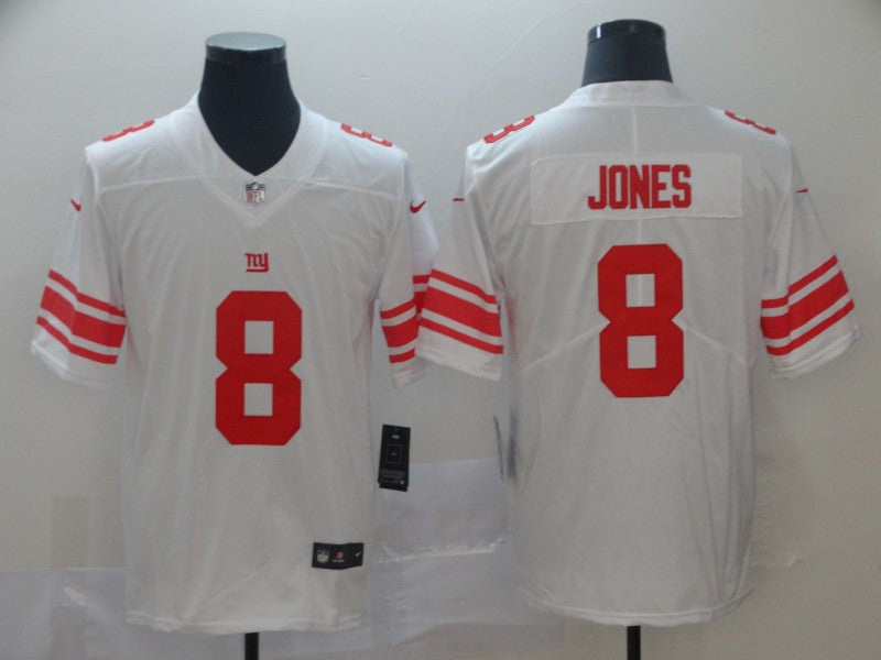 Men’s New York Giants #8 Daniel Jones Nike White Vapor Untouchable Limited Jersey