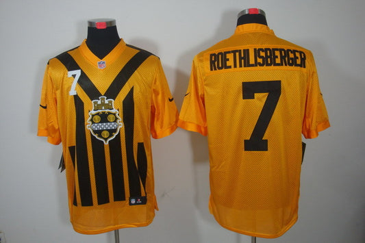 Men’s Pittsburgh Steelers Ben Roethlisberger #7 Gold Jersey