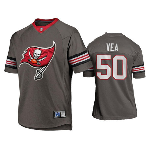 Mens Tampa Bay Buccaneers #50 Vita Vea Nike 2021 Pewter Team Logo Icon Jersey