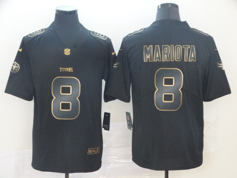 Men’s Tennessee Titans Marcus Mariota #8 Black Jersey